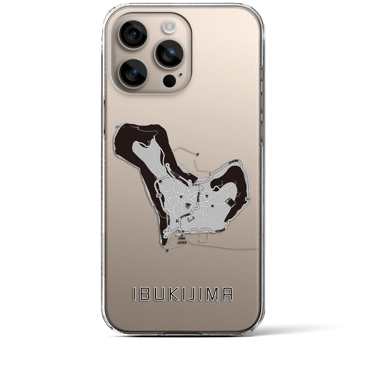 【伊吹島(香川県)】地図柄iPhoneケース(クリアタイプ)