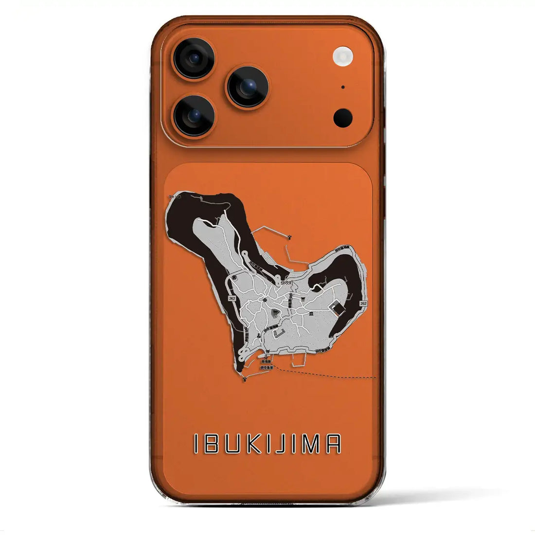 【伊吹島(香川県)】地図柄iPhoneケース(クリアタイプ)