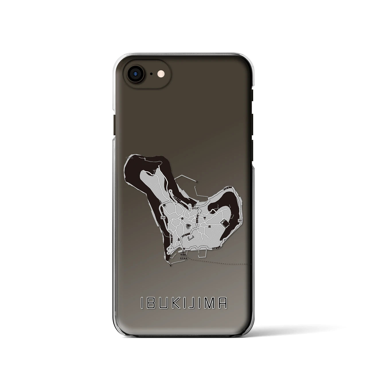 【伊吹島(香川県)】地図柄iPhoneケース(クリアタイプ)