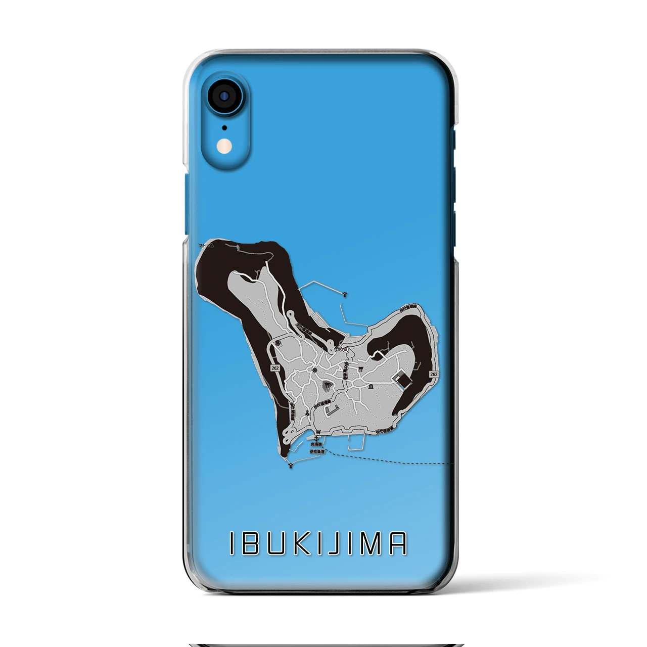 【伊吹島(香川県)】地図柄iPhoneケース(クリアタイプ)