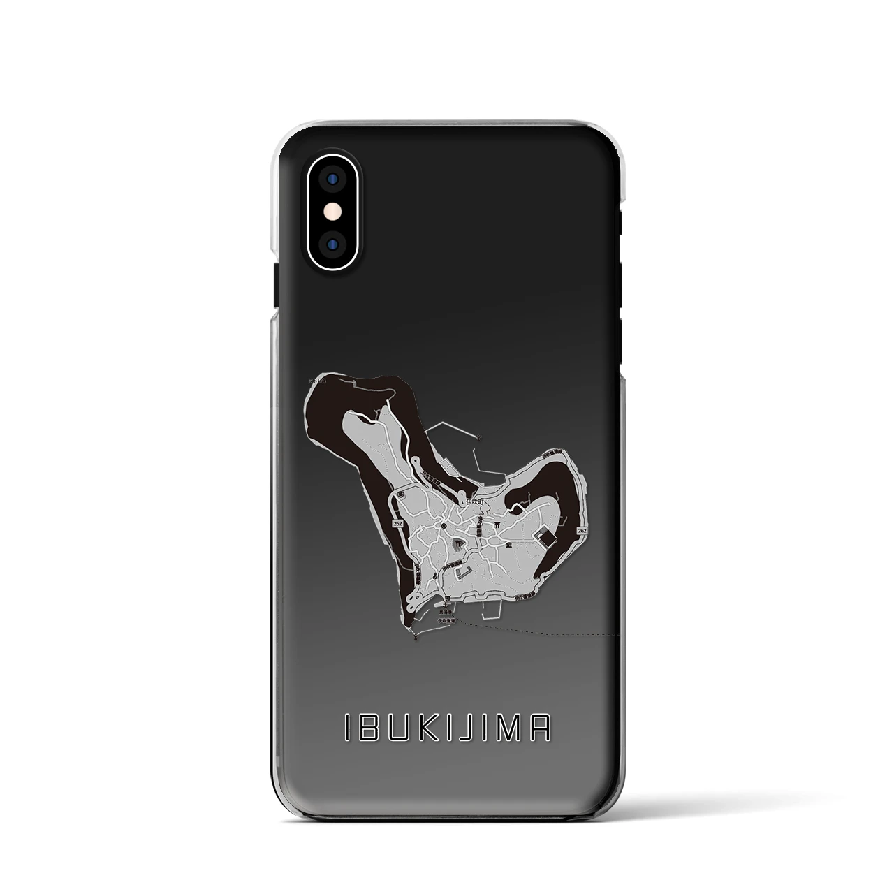 【伊吹島(香川県)】地図柄iPhoneケース(クリアタイプ)