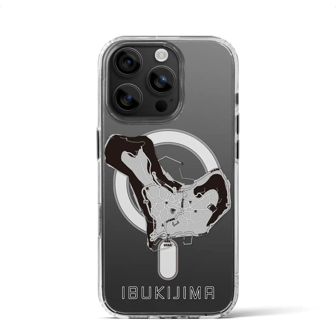 【伊吹島(香川県)】地図柄iPhoneケース(MagSafeタイプ)