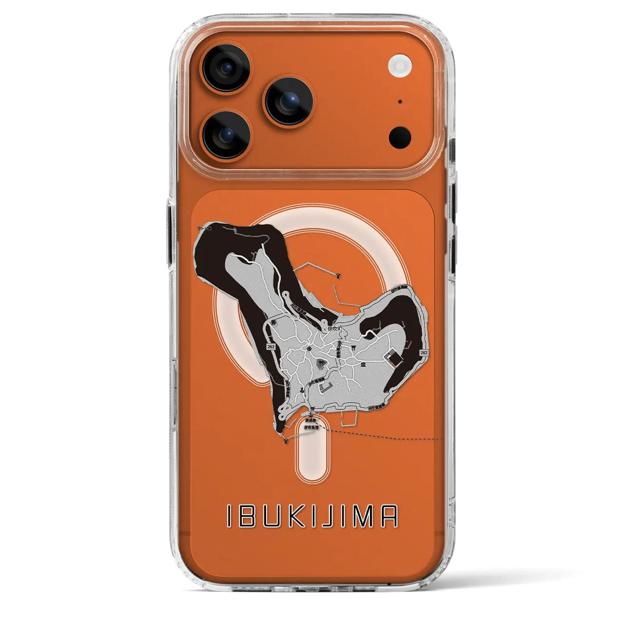 【伊吹島(香川県)】地図柄iPhoneケース(MagSafeタイプ)