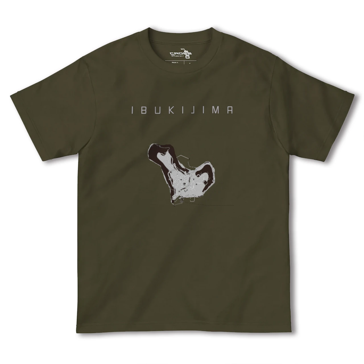 【伊吹島(香川県)】地図柄ヘビーウェイトTシャツ