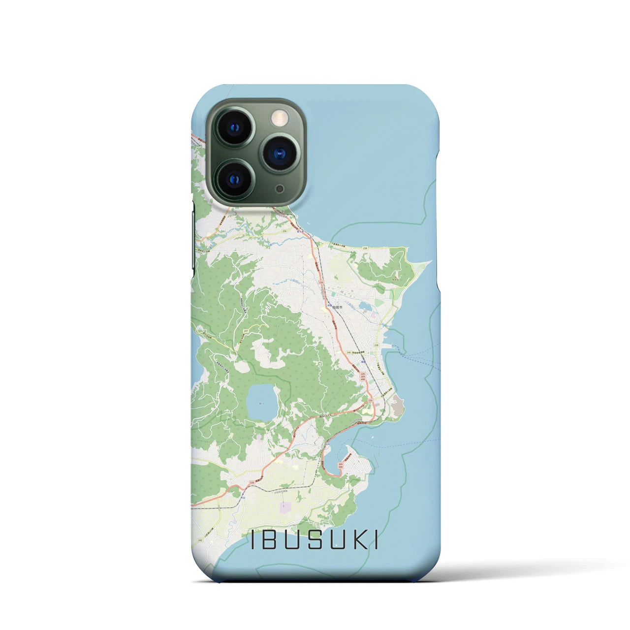 【指宿(鹿児島県)】地図柄iPhoneケース(バックカバータイプ)