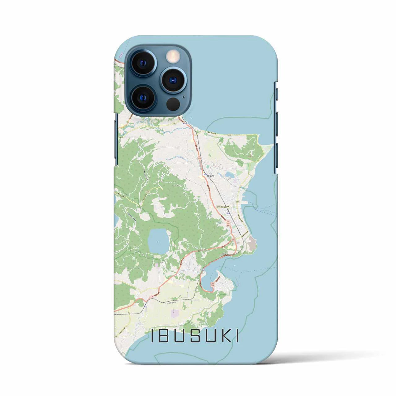 【指宿(鹿児島県)】地図柄iPhoneケース(バックカバータイプ)