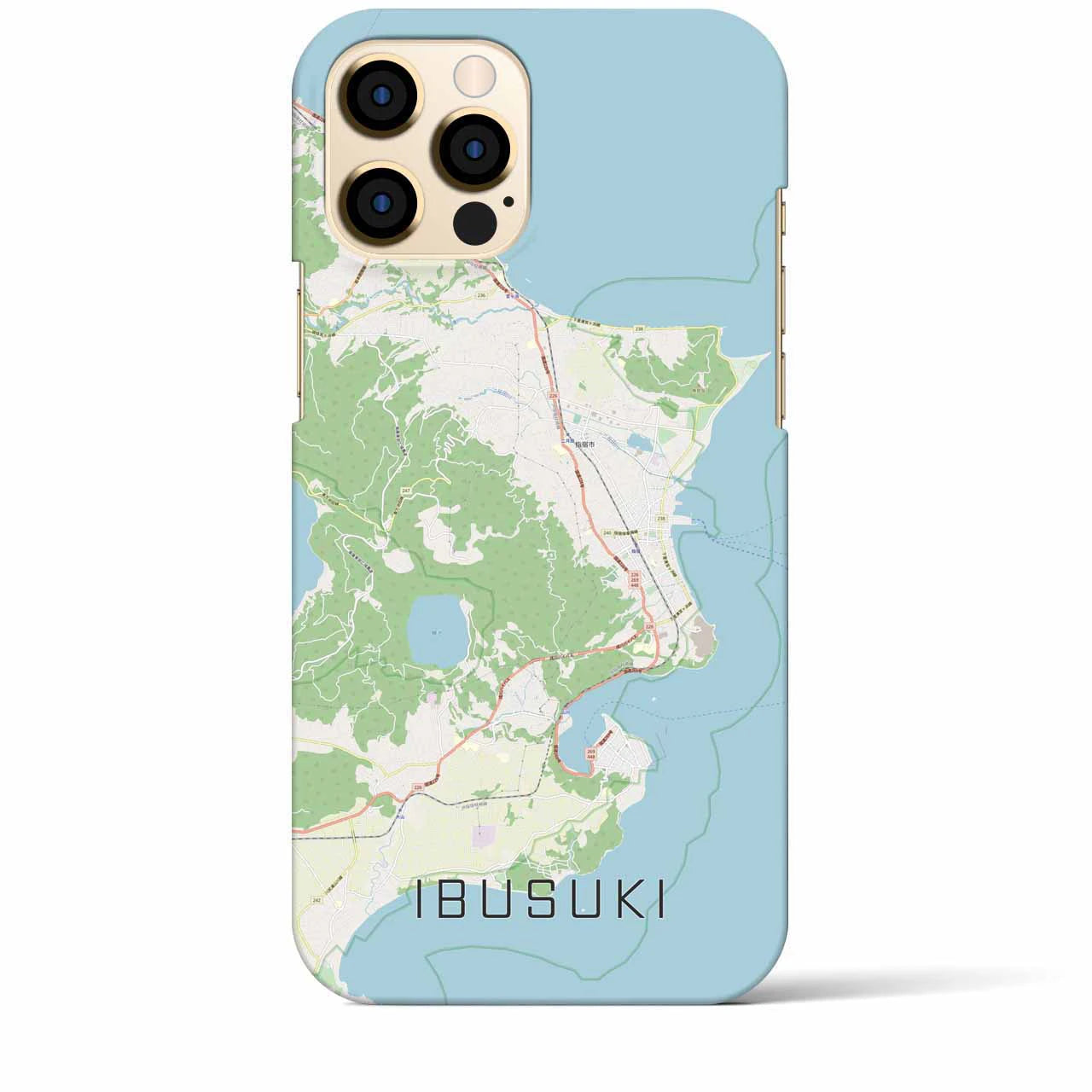 【指宿(鹿児島県)】地図柄iPhoneケース(バックカバータイプ)