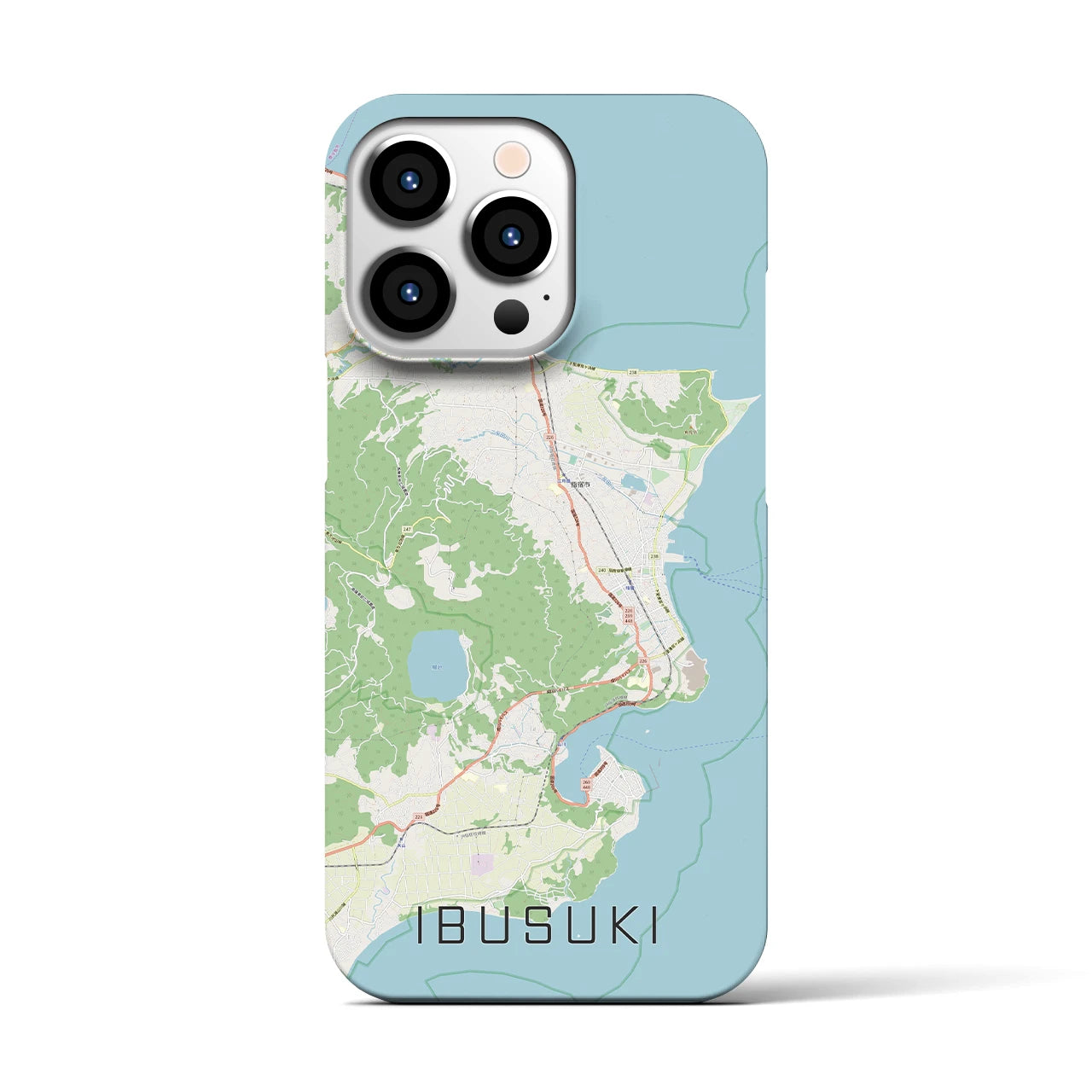 【指宿(鹿児島県)】地図柄iPhoneケース(バックカバータイプ)