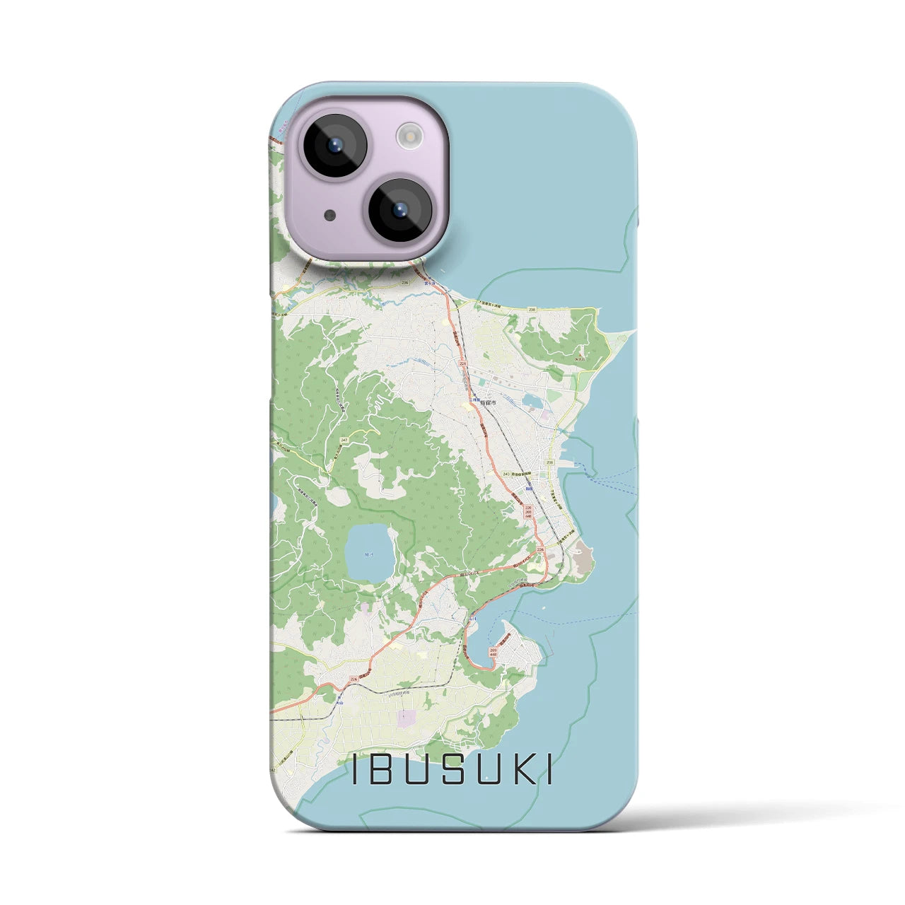 【指宿(鹿児島県)】地図柄iPhoneケース(バックカバータイプ)