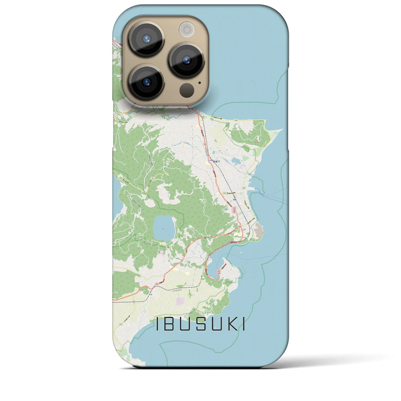 【指宿(鹿児島県)】地図柄iPhoneケース(バックカバータイプ)