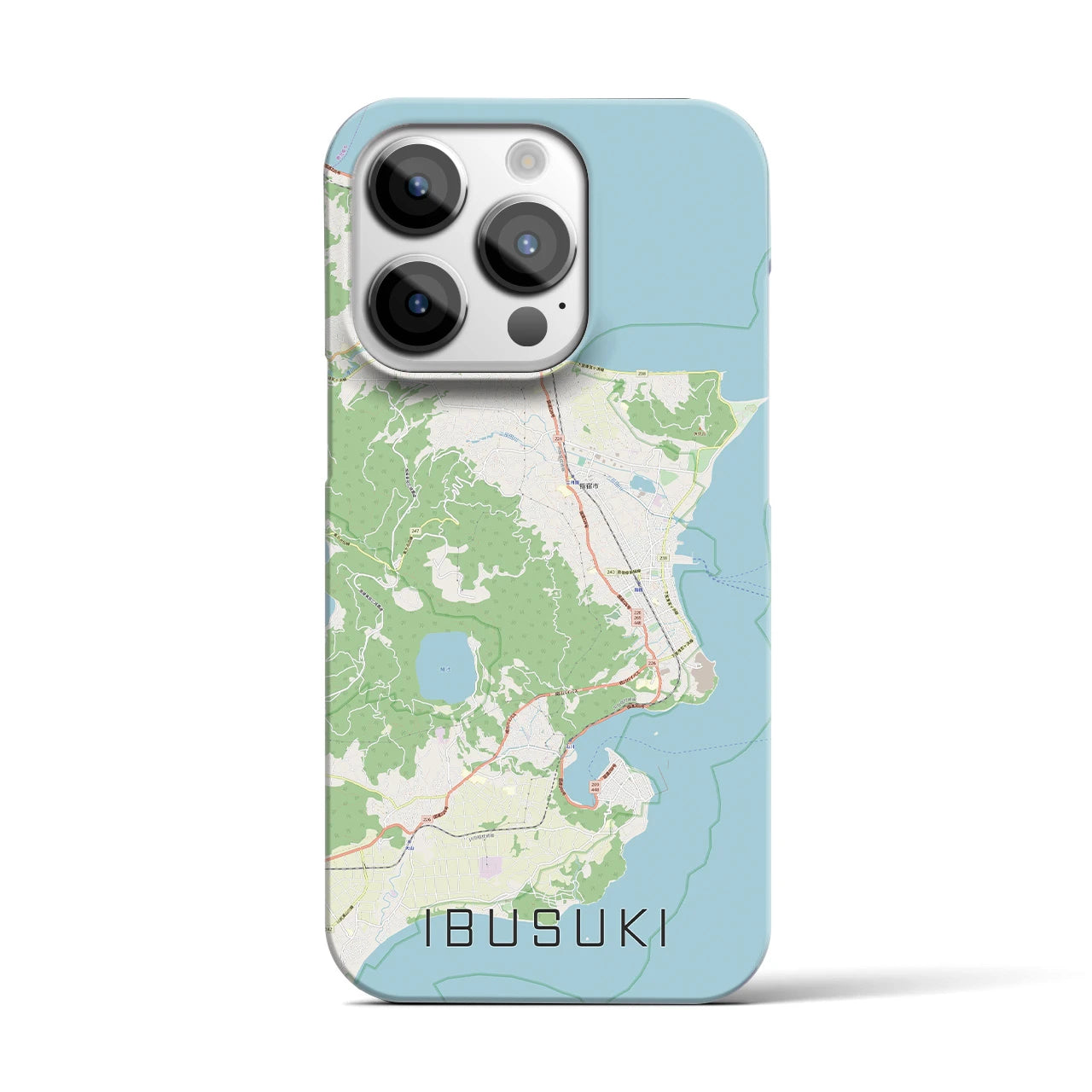 【指宿(鹿児島県)】地図柄iPhoneケース(バックカバータイプ)