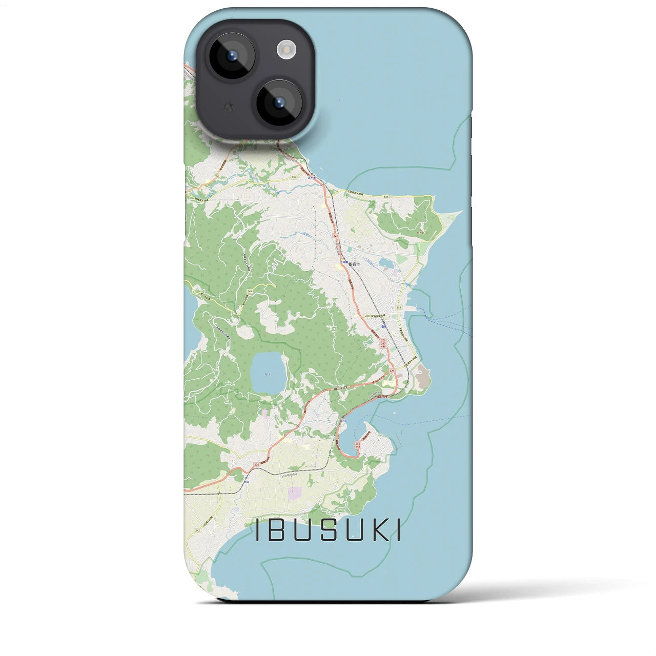 【指宿(鹿児島県)】地図柄iPhoneケース(バックカバータイプ)