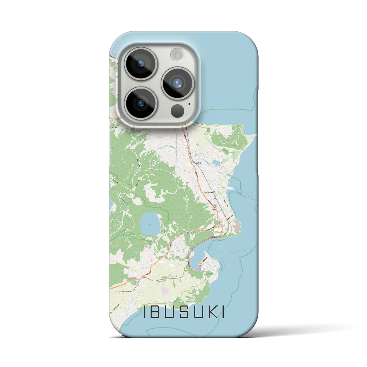 【指宿(鹿児島県)】地図柄iPhoneケース(バックカバータイプ)