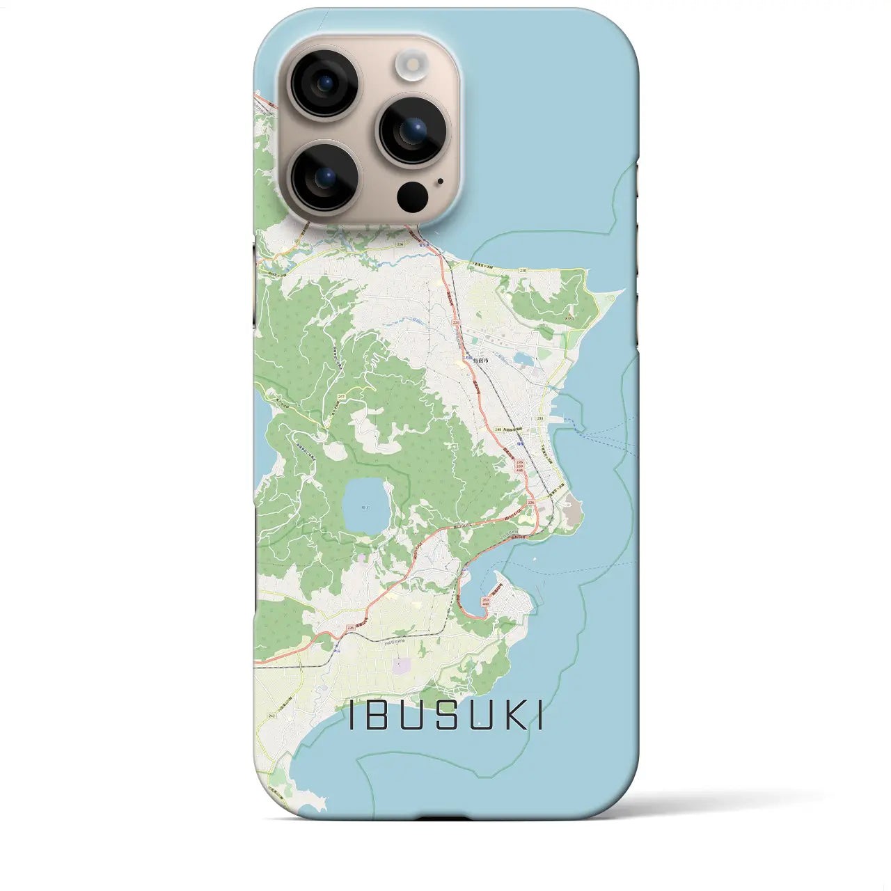 【指宿(鹿児島県)】地図柄iPhoneケース(バックカバータイプ)