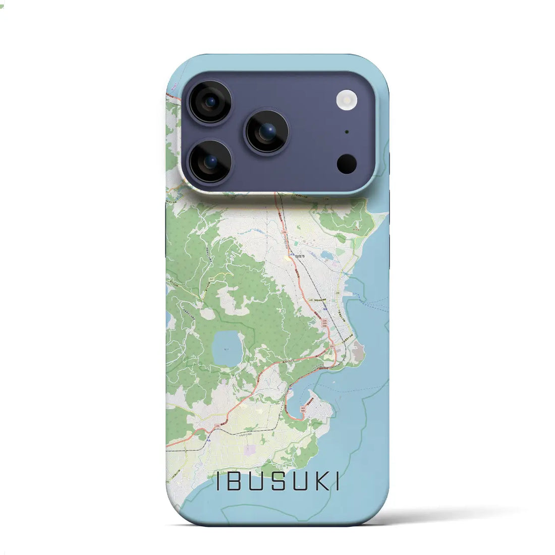 【指宿(鹿児島県)】地図柄iPhoneケース(バックカバータイプ)ナチュラル・iPhone 17 Pro Max 用