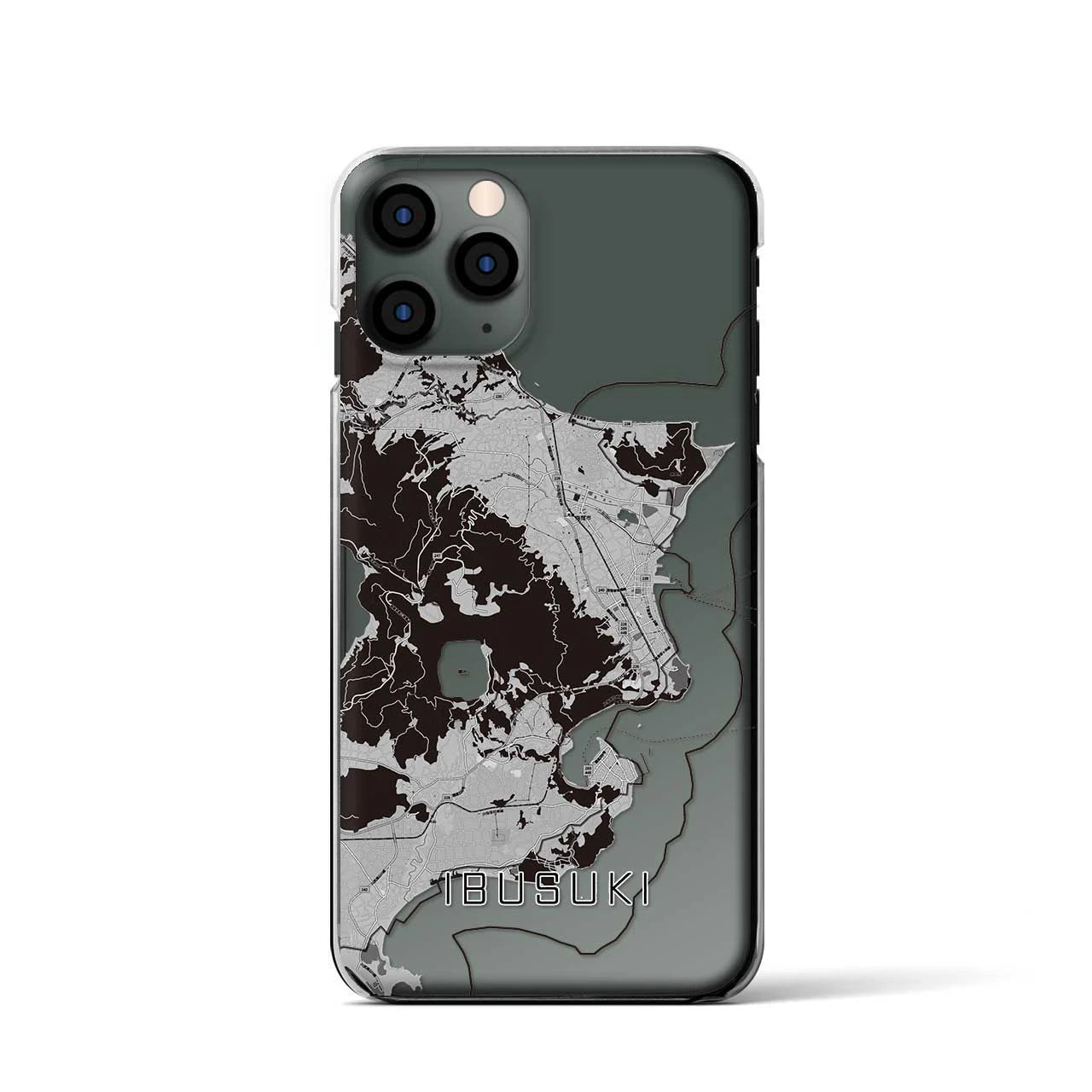 【指宿(鹿児島県)】地図柄iPhoneケース(クリアタイプ)