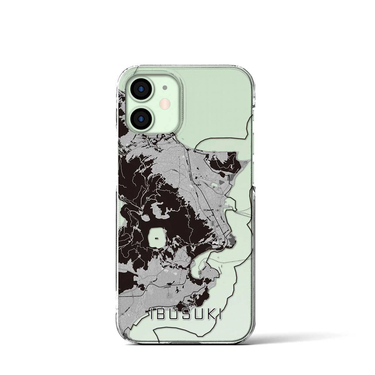 【指宿(鹿児島県)】地図柄iPhoneケース(クリアタイプ)