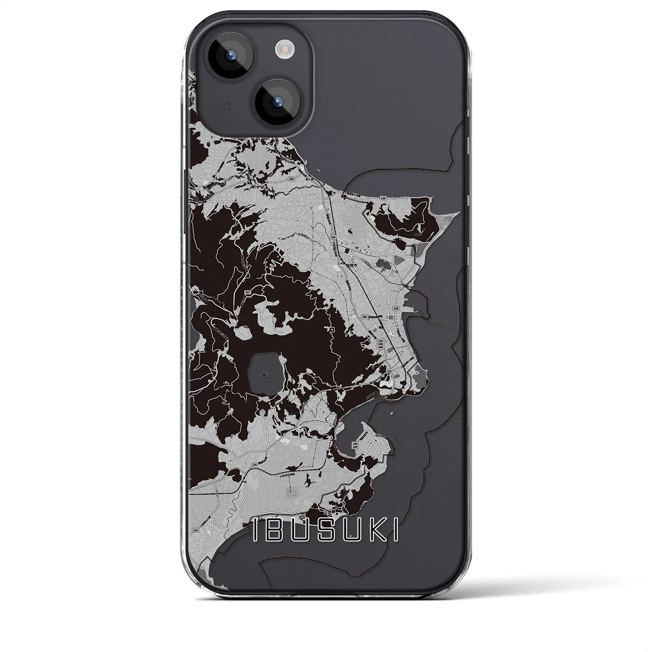 【指宿(鹿児島県)】地図柄iPhoneケース(クリアタイプ)