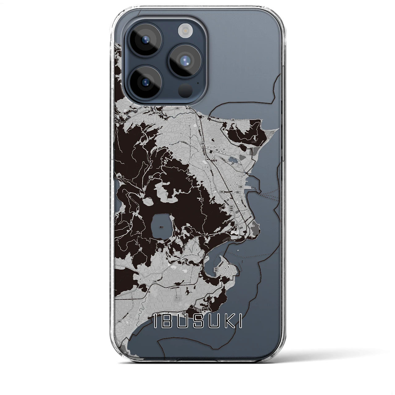 【指宿(鹿児島県)】地図柄iPhoneケース(クリアタイプ)