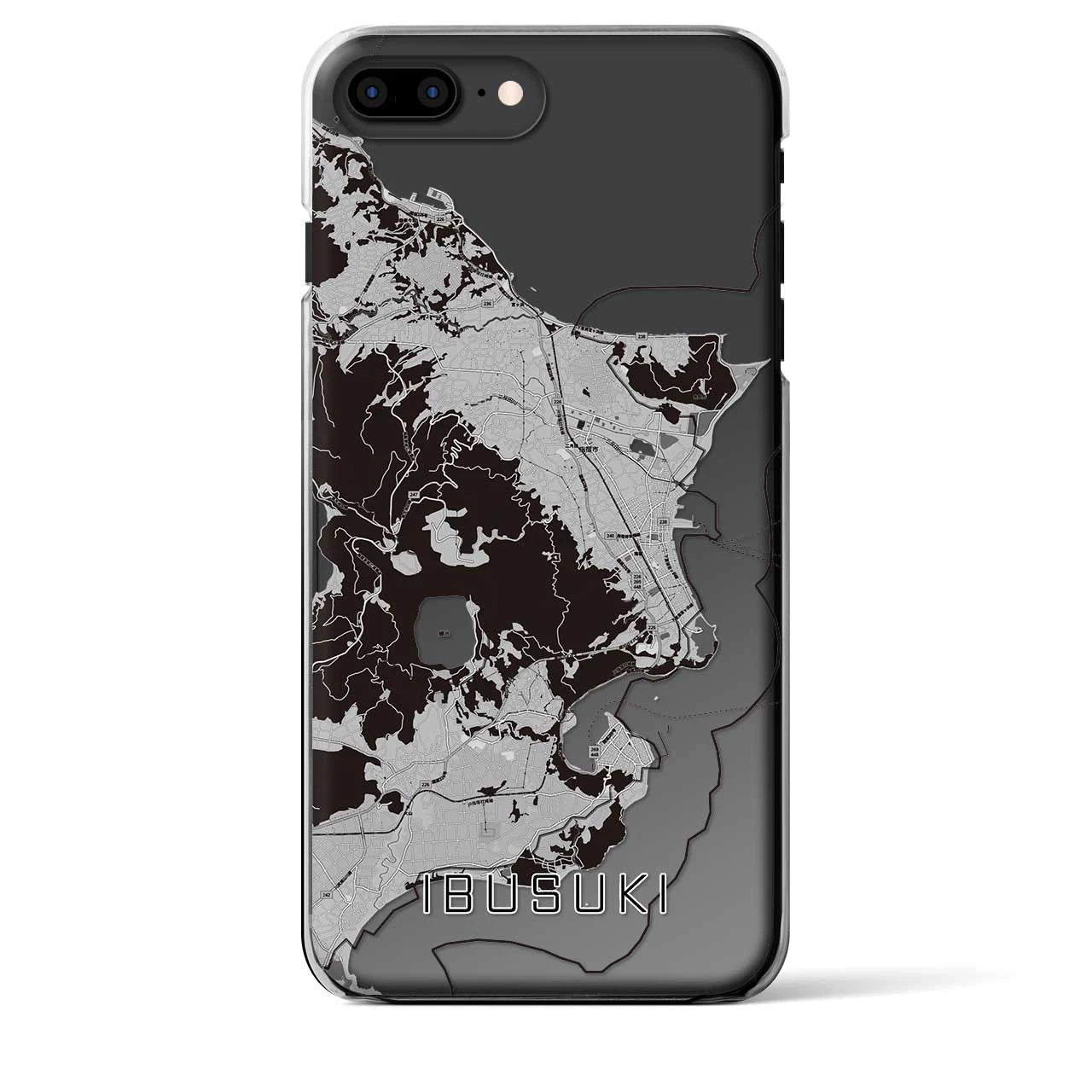 【指宿(鹿児島県)】地図柄iPhoneケース(クリアタイプ)