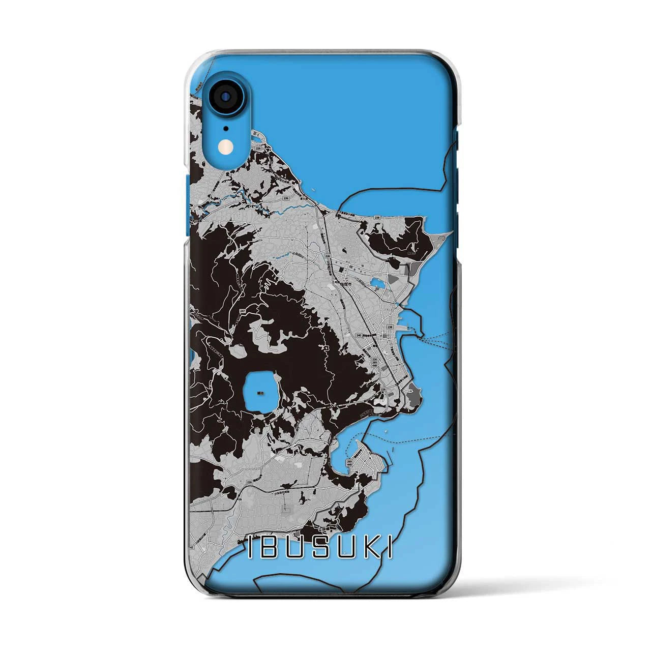 【指宿(鹿児島県)】地図柄iPhoneケース(クリアタイプ)