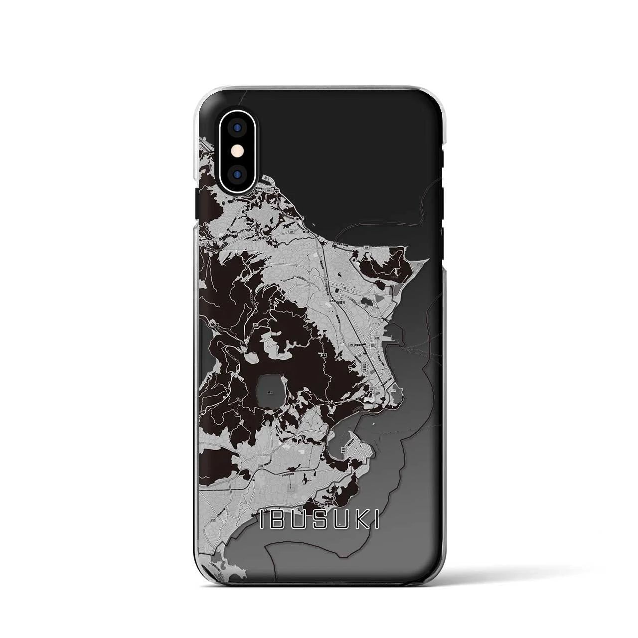 【指宿(鹿児島県)】地図柄iPhoneケース(クリアタイプ)