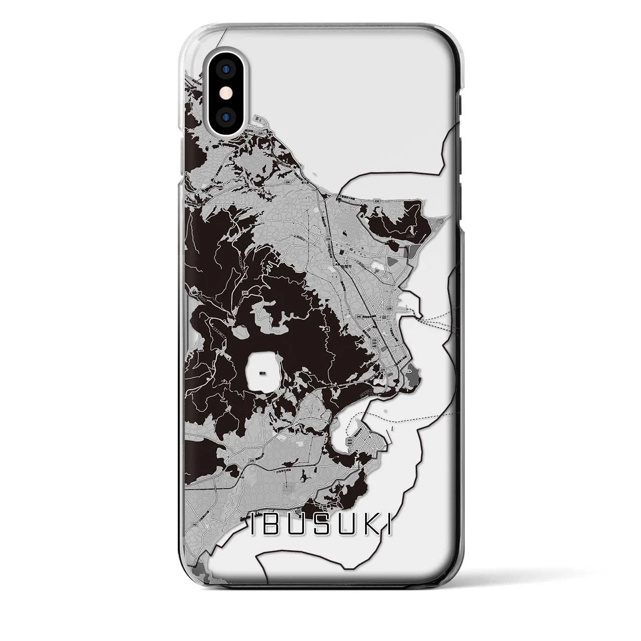 【指宿(鹿児島県)】地図柄iPhoneケース(クリアタイプ)