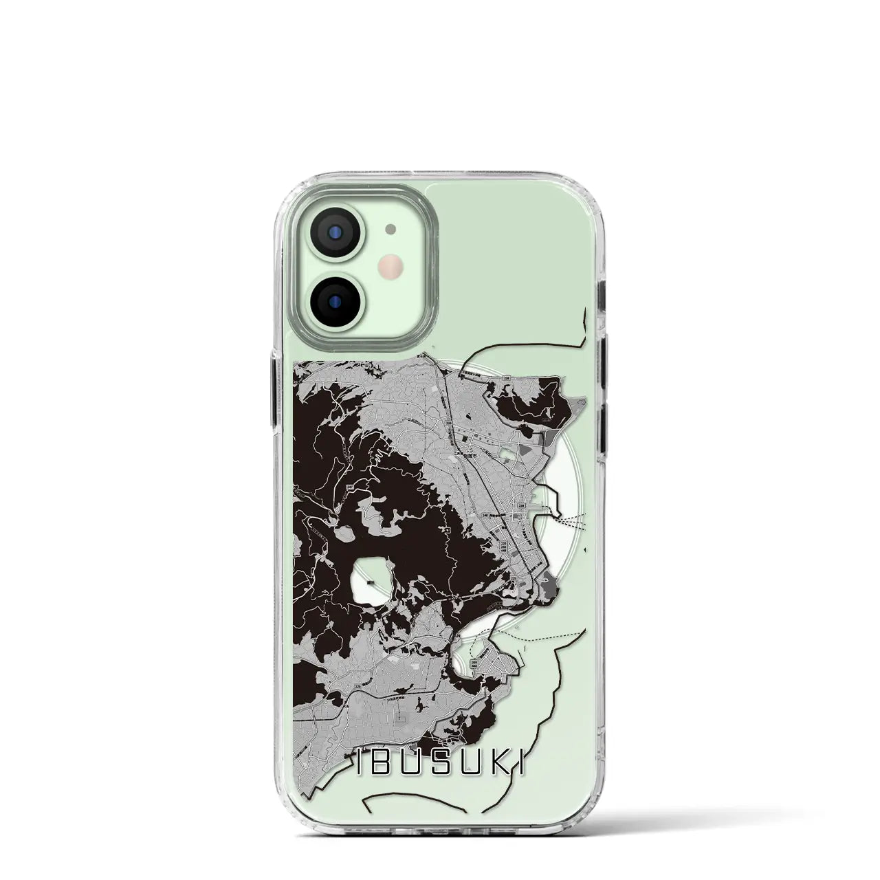 【指宿(鹿児島県)】地図柄iPhoneケース(MagSafeタイプ)