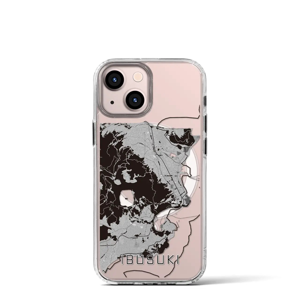 【指宿(鹿児島県)】地図柄iPhoneケース(MagSafeタイプ)