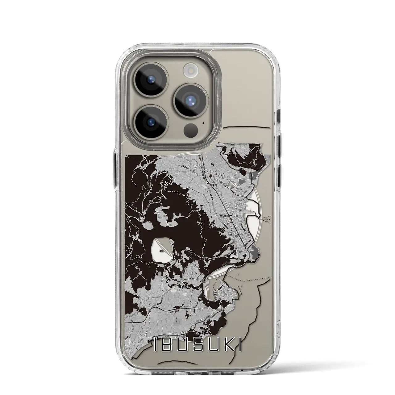 【指宿(鹿児島県)】地図柄iPhoneケース(MagSafeタイプ)