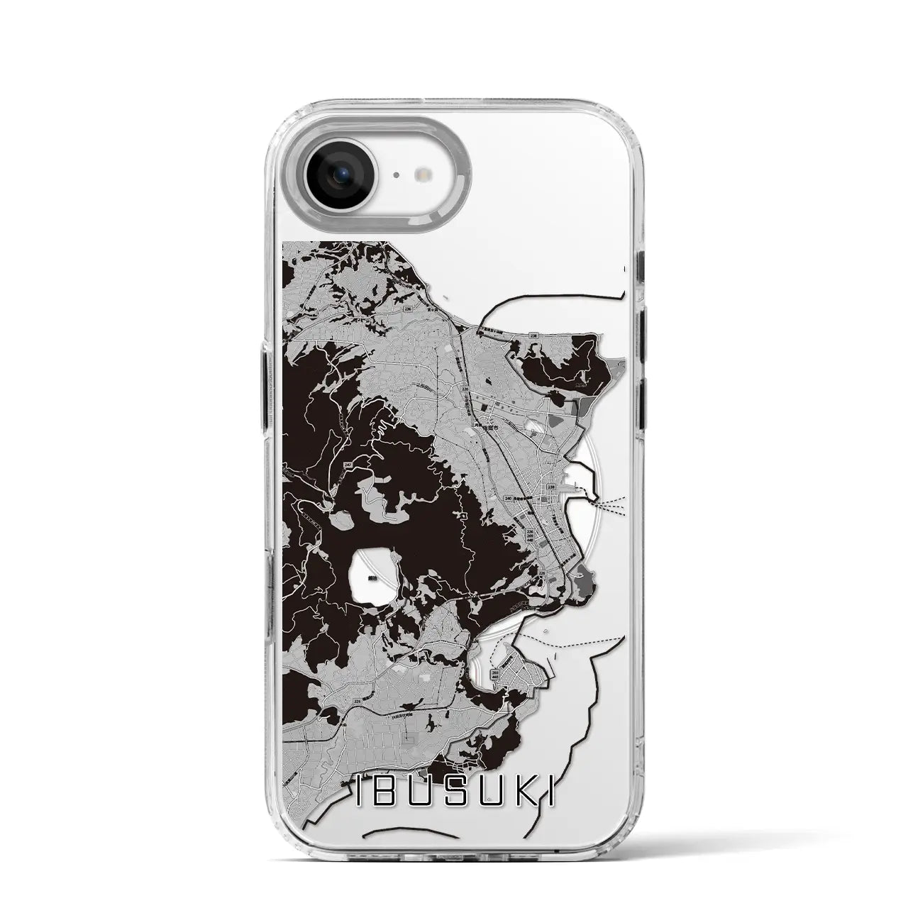 【指宿(鹿児島県)】地図柄iPhoneケース(MagSafeタイプ)