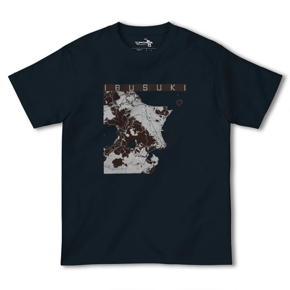 【指宿(鹿児島県)】地図柄ヘビーウェイトTシャツ