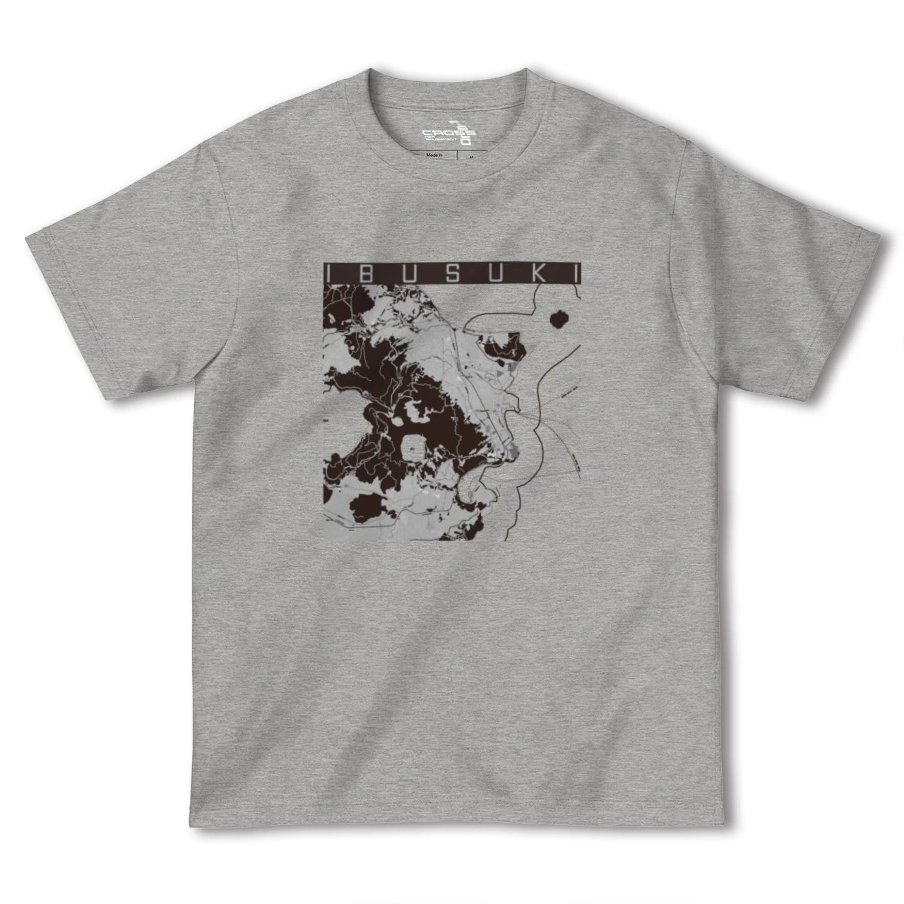 【指宿(鹿児島県)】地図柄ヘビーウェイトTシャツ