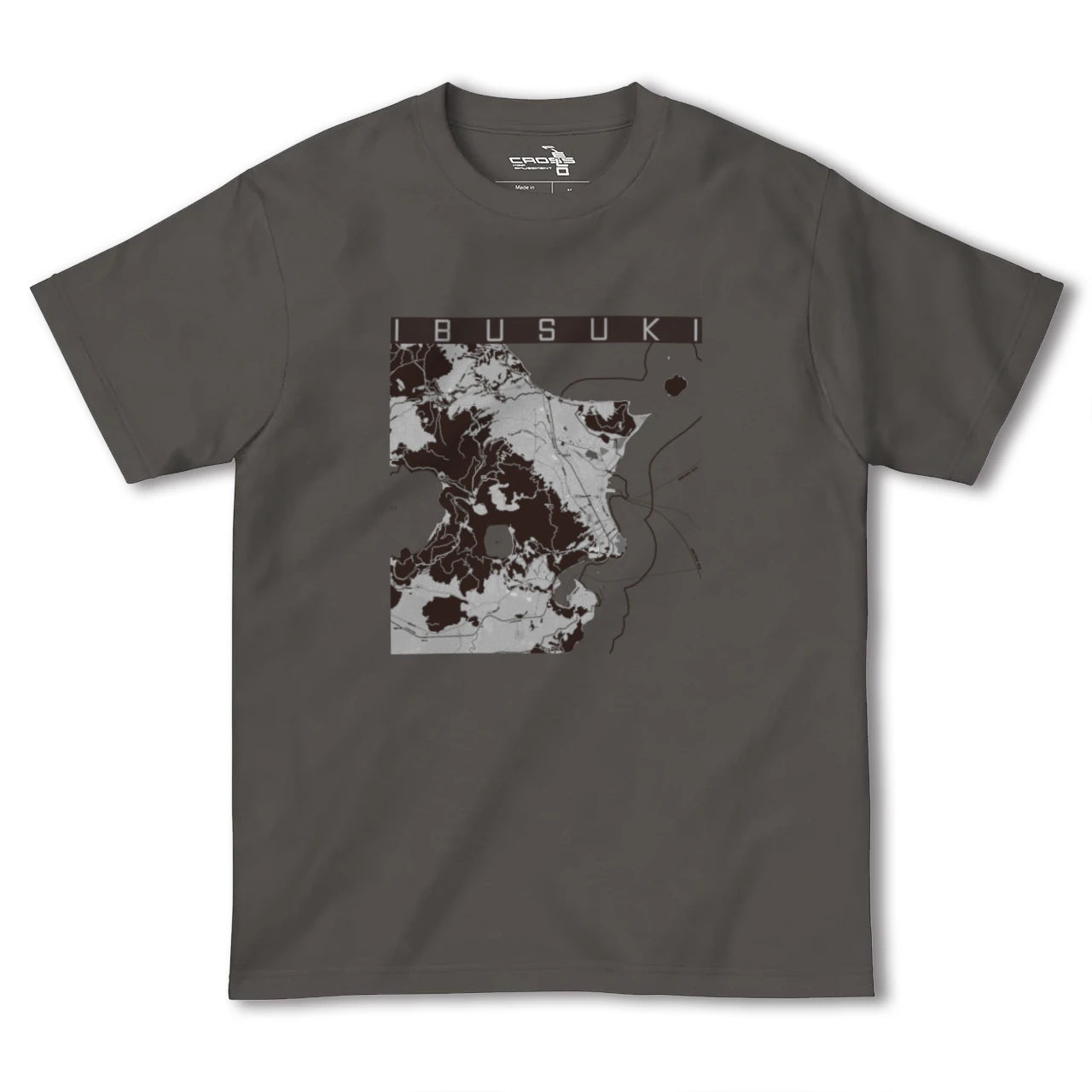 【指宿(鹿児島県)】地図柄ヘビーウェイトTシャツ