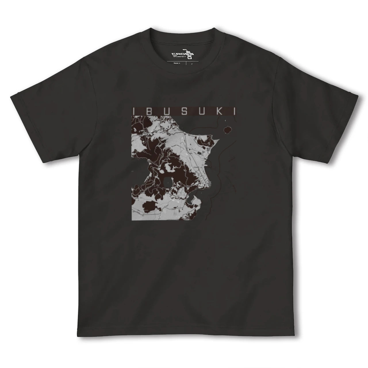 【指宿(鹿児島県)】地図柄ヘビーウェイトTシャツ