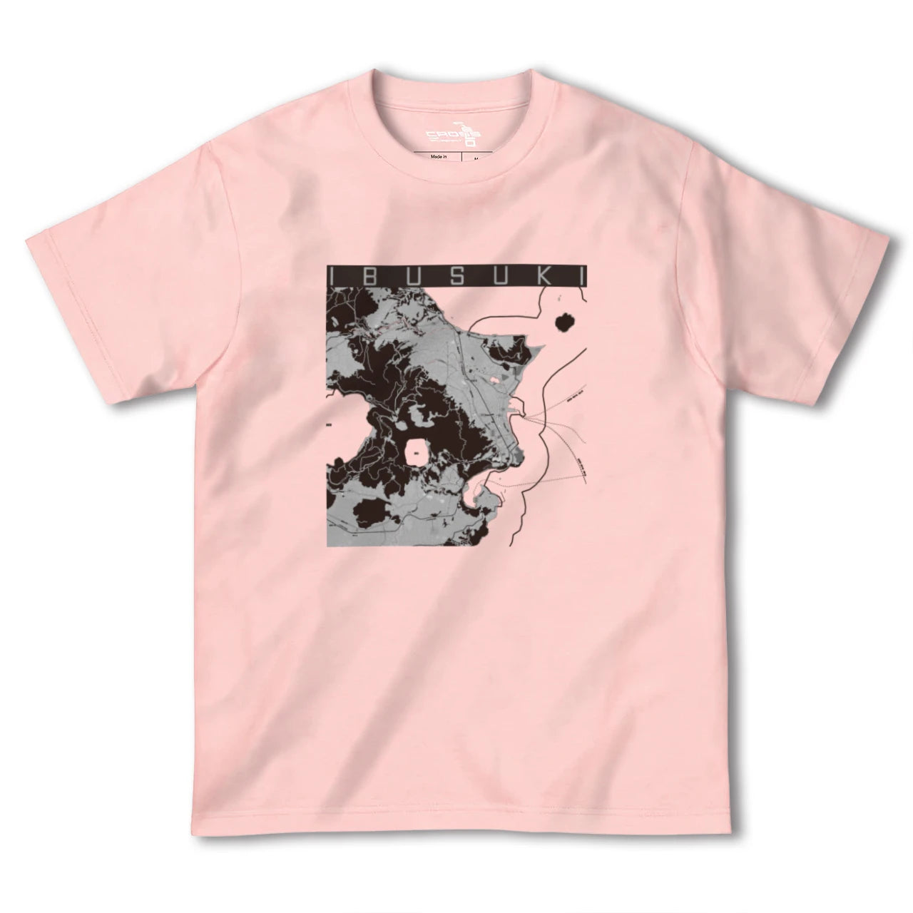 【指宿(鹿児島県)】地図柄ヘビーウェイトTシャツ