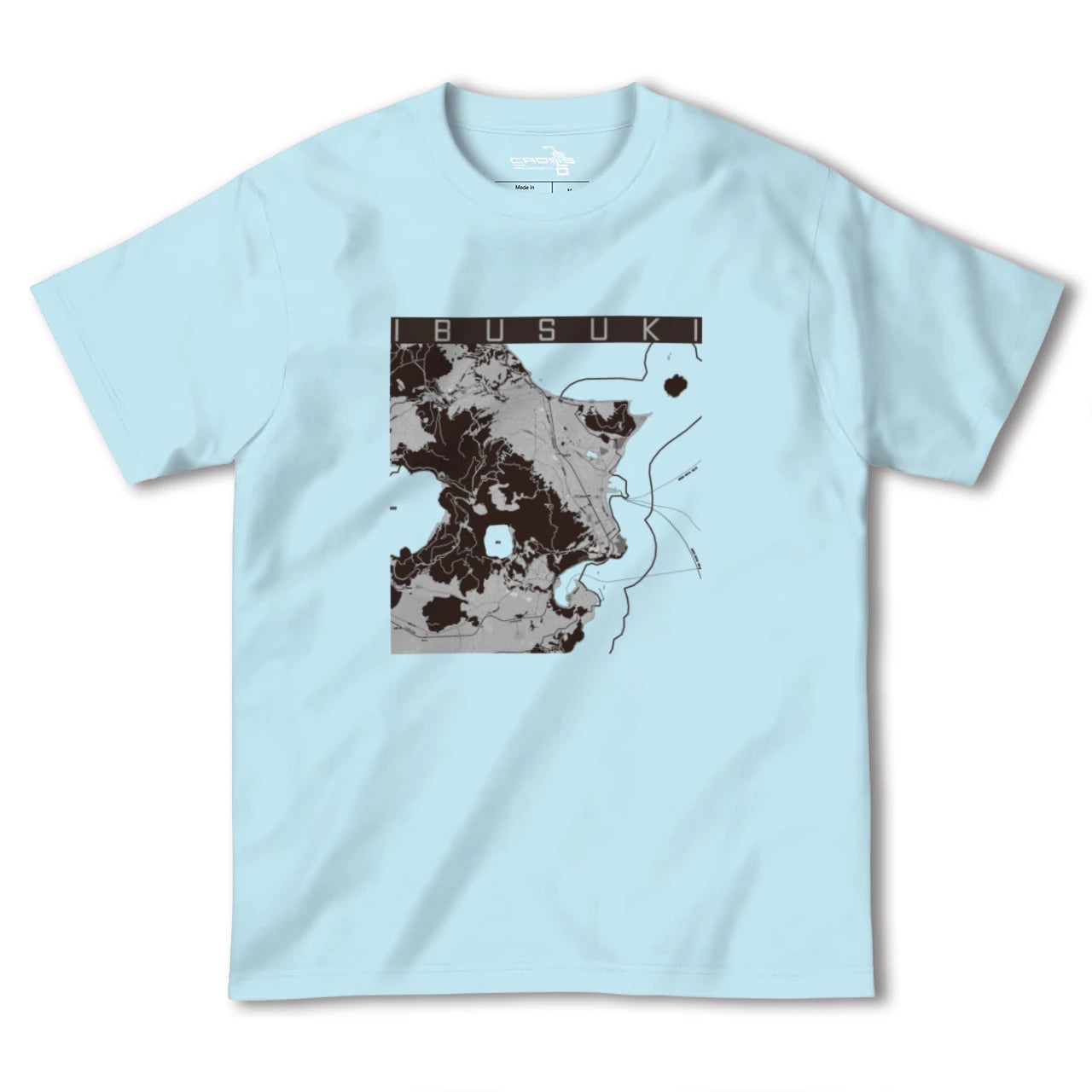 【指宿(鹿児島県)】地図柄ヘビーウェイトTシャツ
