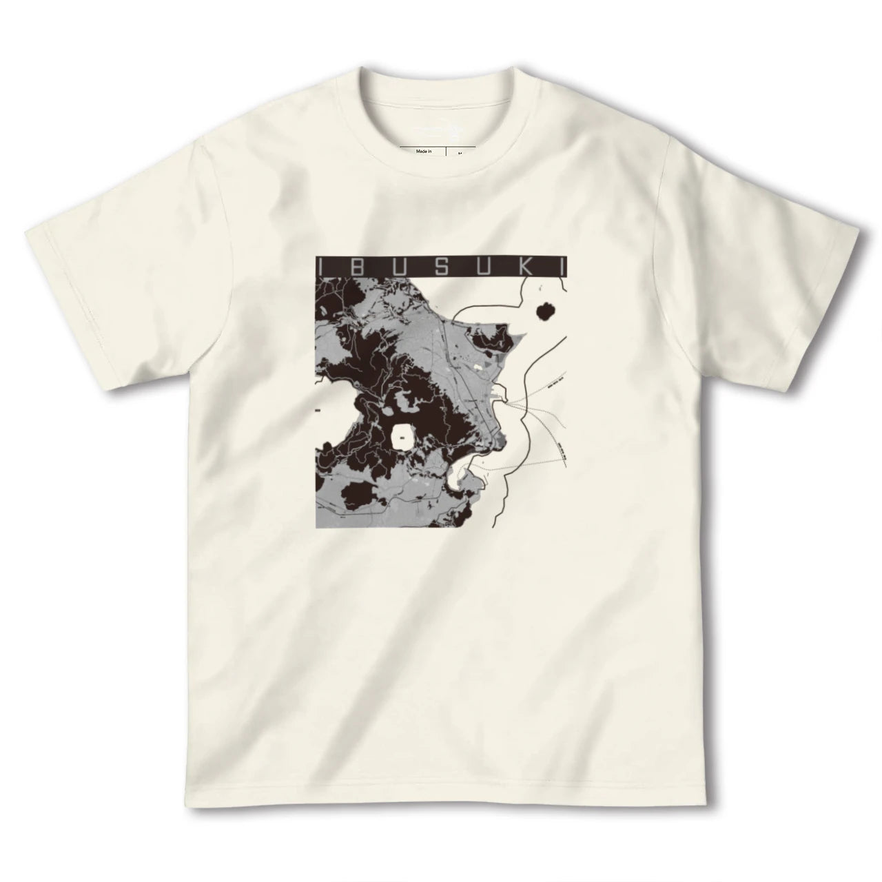 【指宿(鹿児島県)】地図柄ヘビーウェイトTシャツ