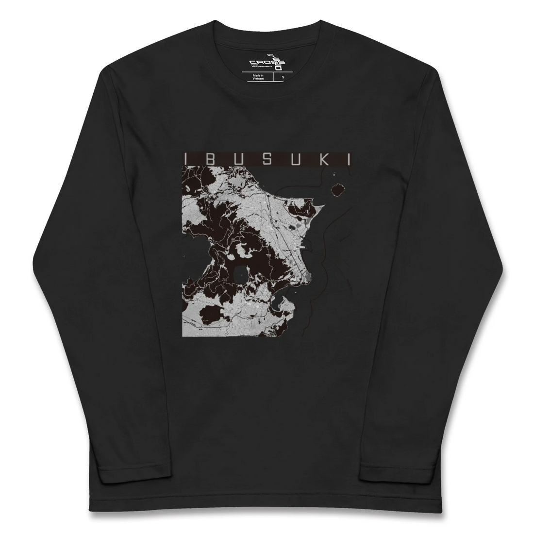 【指宿(鹿児島県)】地図柄ロングスリーブTシャツ