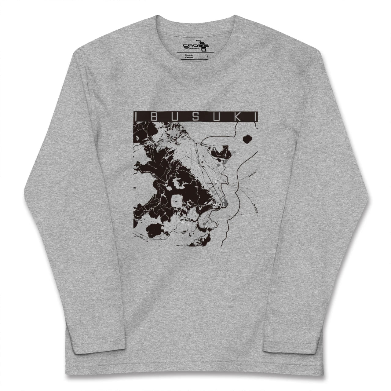 【指宿(鹿児島県)】地図柄ロングスリーブTシャツ