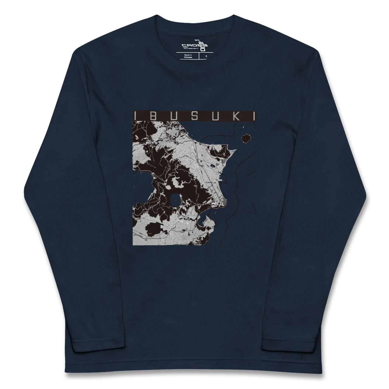 【指宿(鹿児島県)】地図柄ロングスリーブTシャツ
