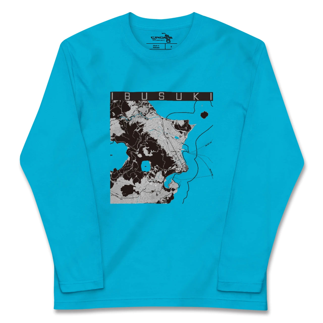 【指宿(鹿児島県)】地図柄ロングスリーブTシャツ