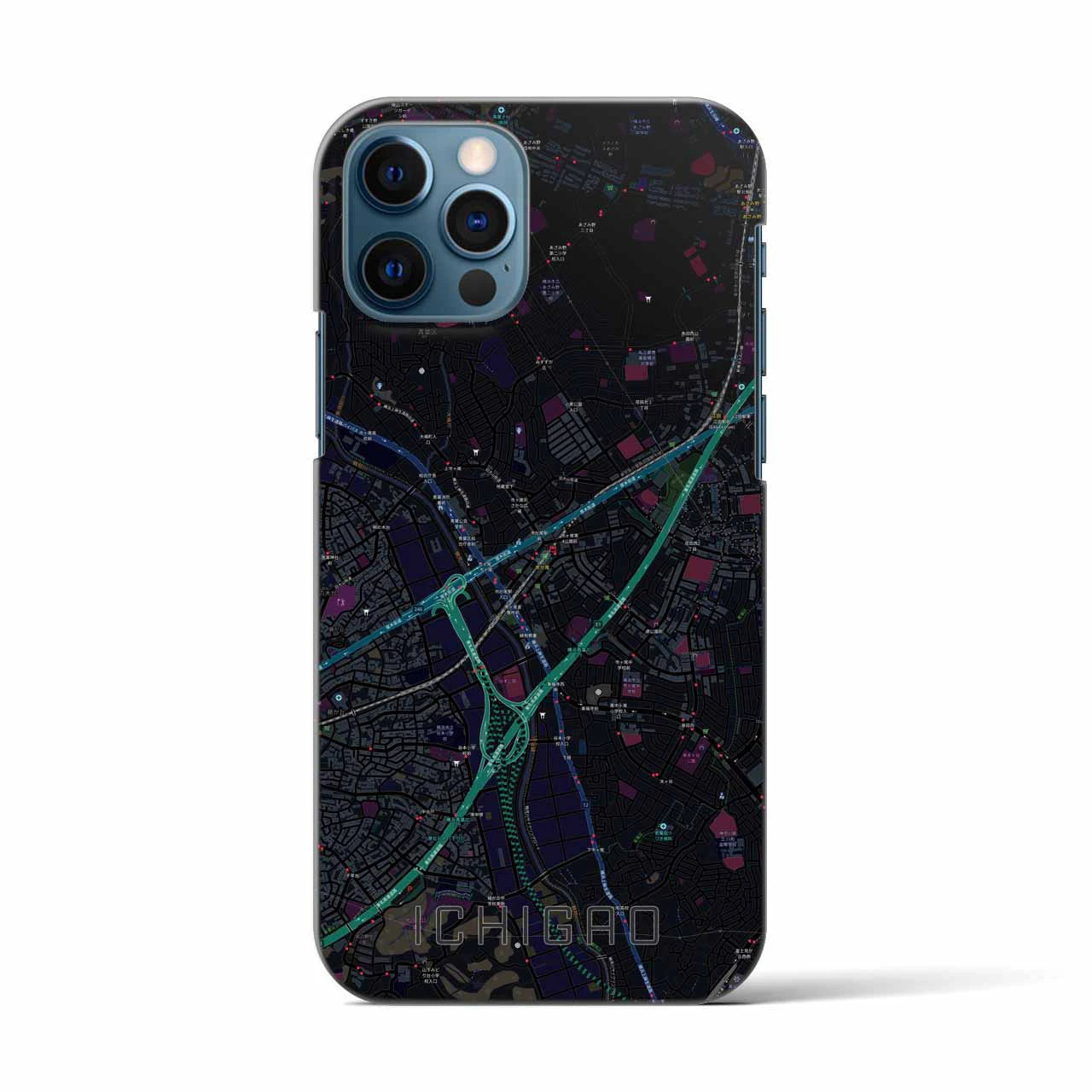 【市が尾(神奈川県)】地図柄iPhoneケース(バックカバータイプ)