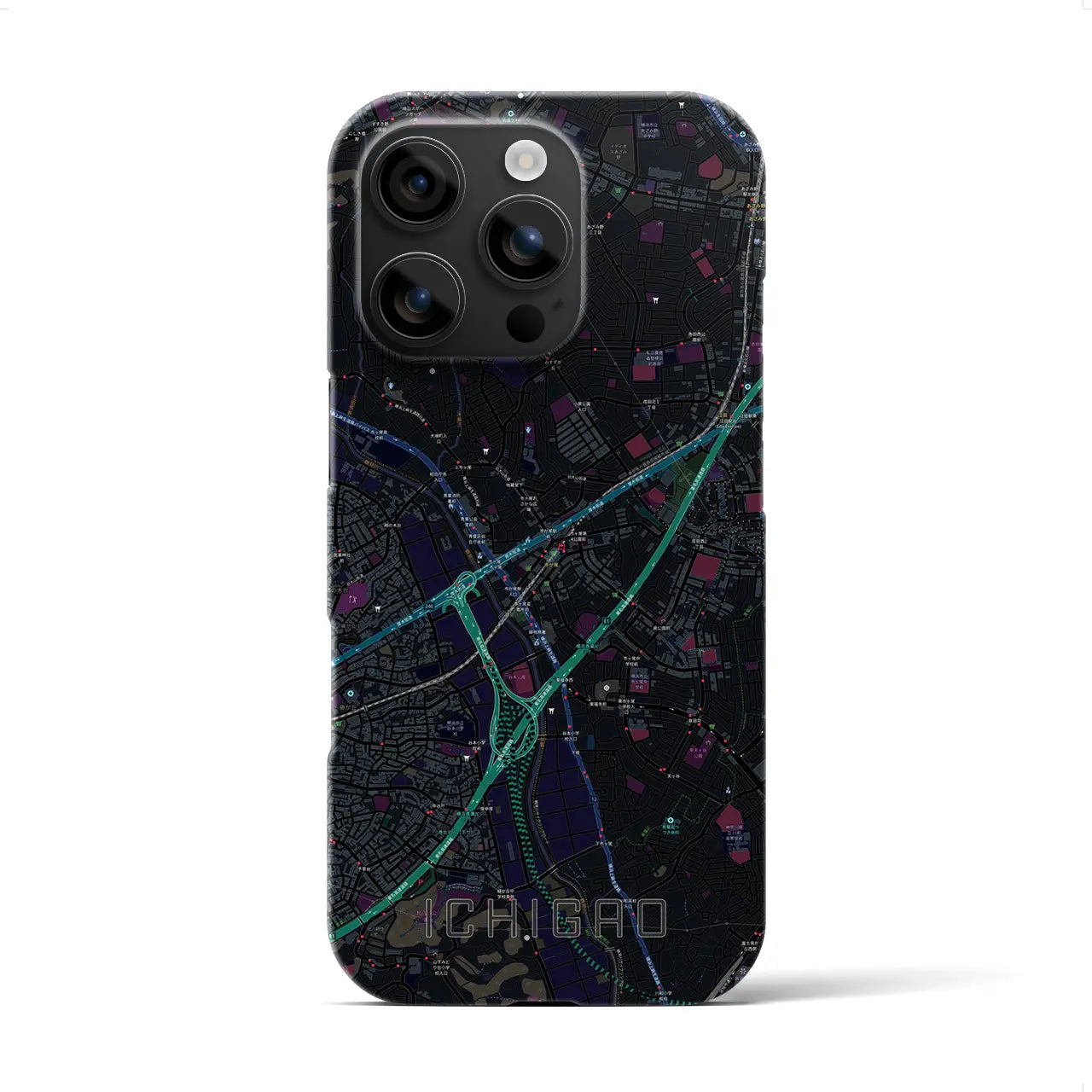 【市が尾(神奈川県)】地図柄iPhoneケース(バックカバータイプ)