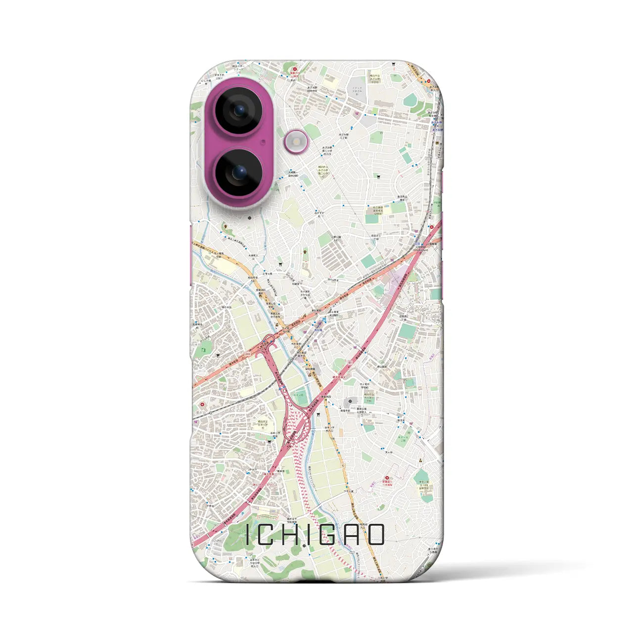 【市が尾(神奈川県)】地図柄iPhoneケース(バックカバータイプ)