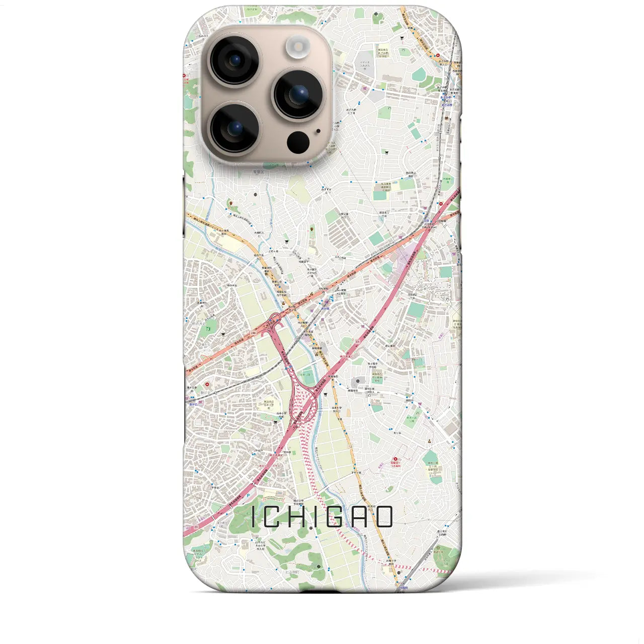 【市が尾(神奈川県)】地図柄iPhoneケース(バックカバータイプ)
