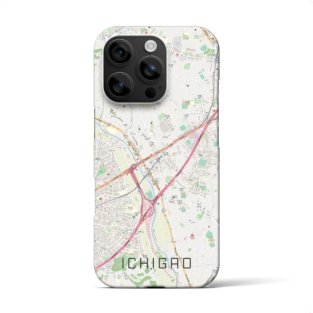 【市が尾(神奈川県)】地図柄iPhoneケース(バックカバータイプ)