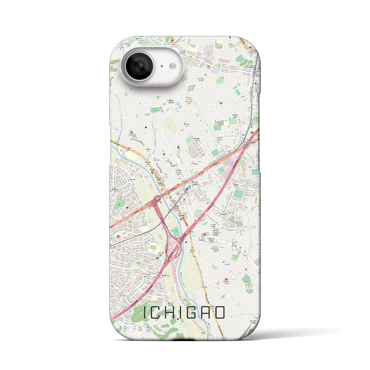 【市が尾(神奈川県)】地図柄iPhoneケース(バックカバータイプ)