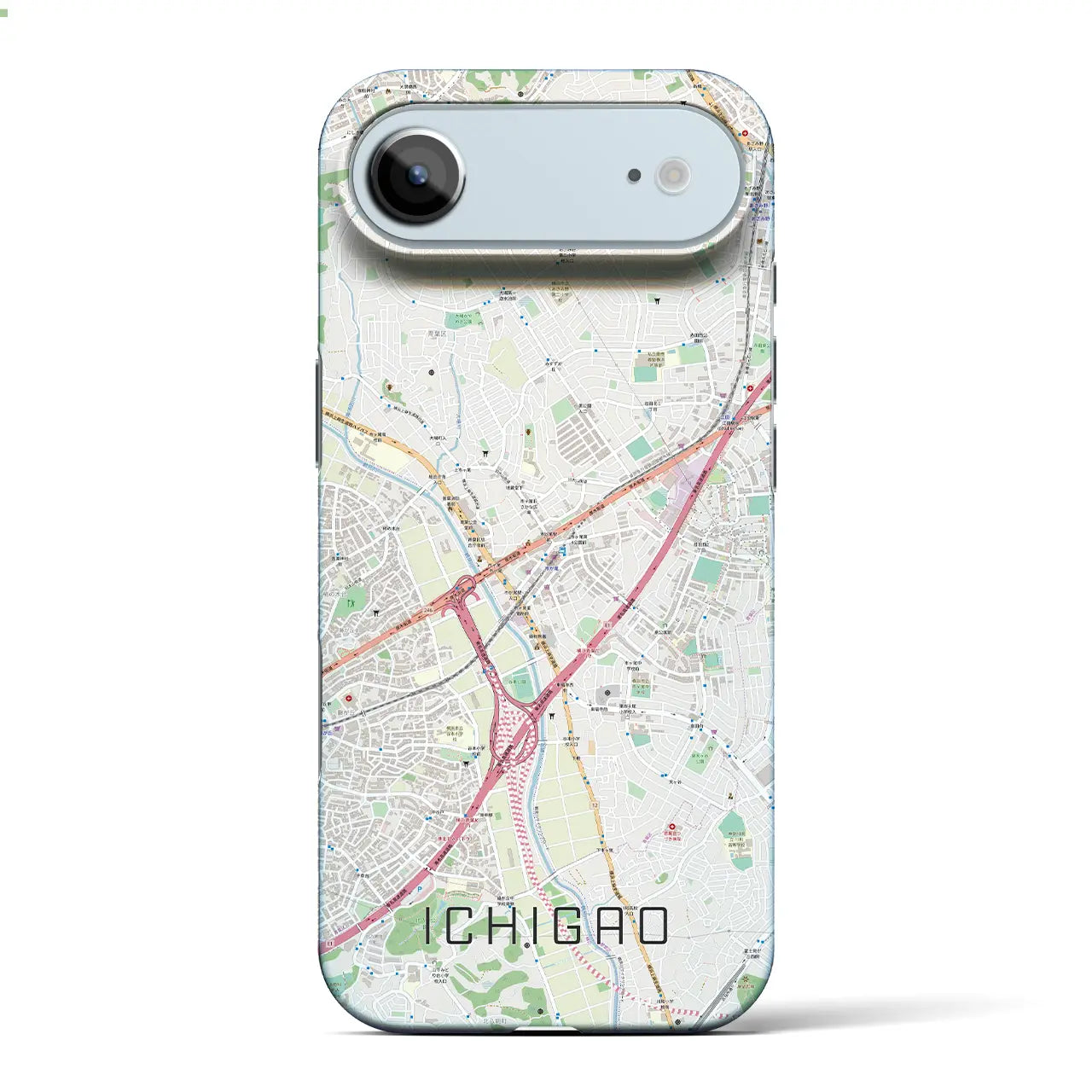 【市が尾(神奈川県)】地図柄iPhoneケース(バックカバータイプ)