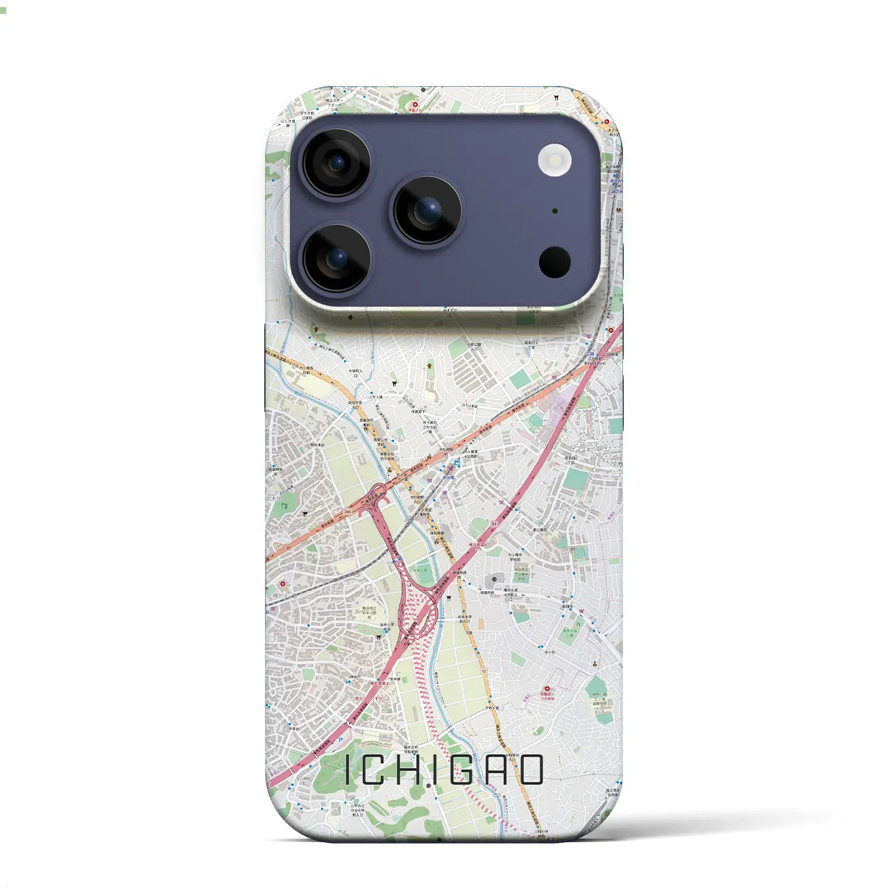 【市が尾(神奈川県)】地図柄iPhoneケース(バックカバータイプ)